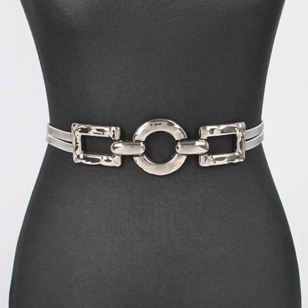BNWT Plus Size Metal Elastic Fashion Elastic Belt Stretch Belt